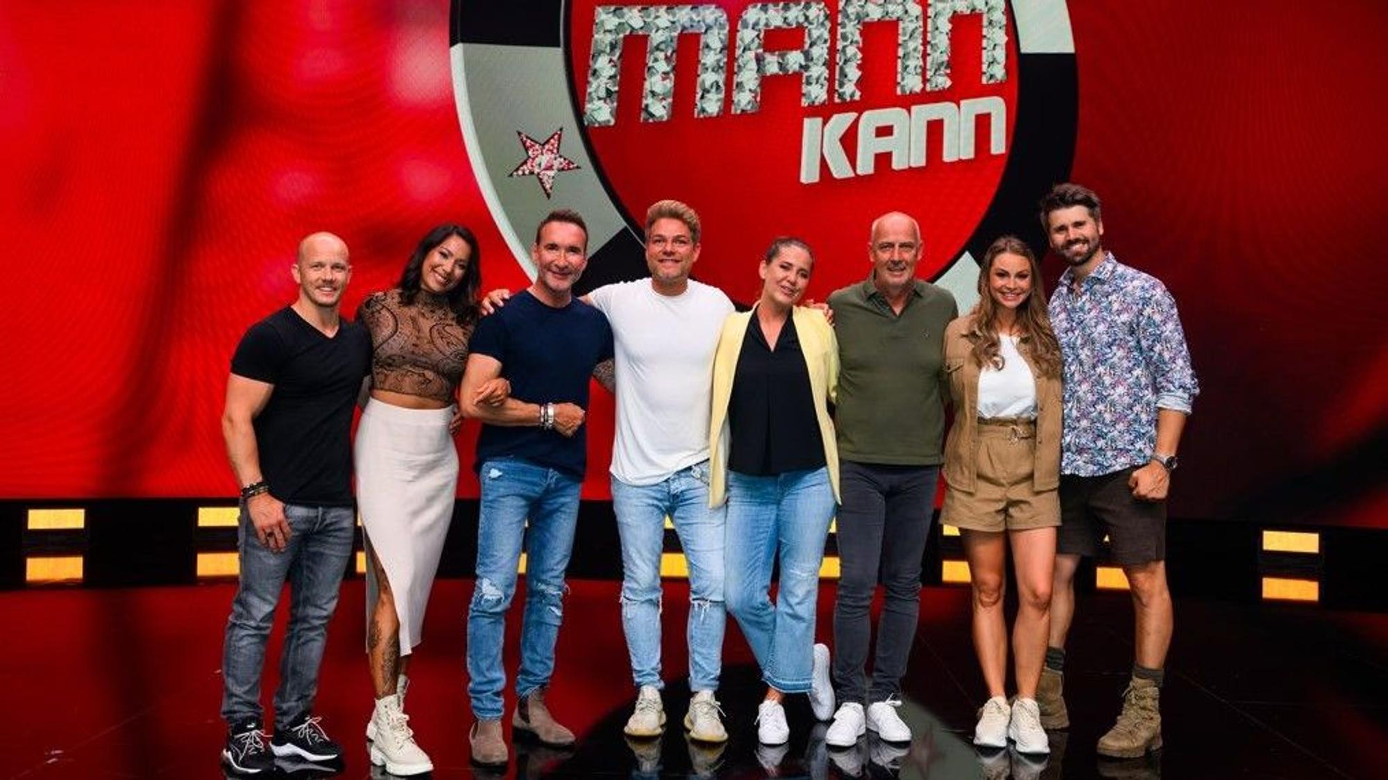 Die Teilnehmer und Teilnehmerinnen der Sat.1-Show „Mein Mann kann“.