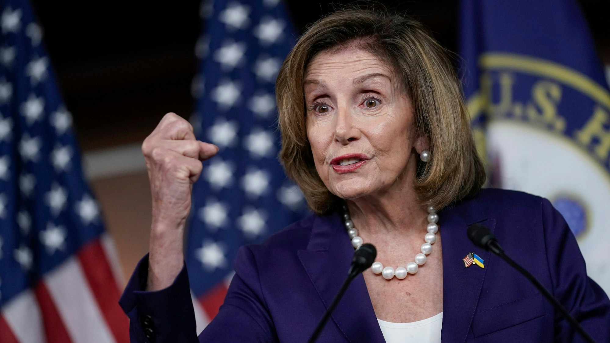 US-Demokration Nancy Pelosi bei einer Rede in Washington: Ihr Besuch in Taiwan dürfte die Beziehungen zwischen China und den USA aufs Äußerste belasten.