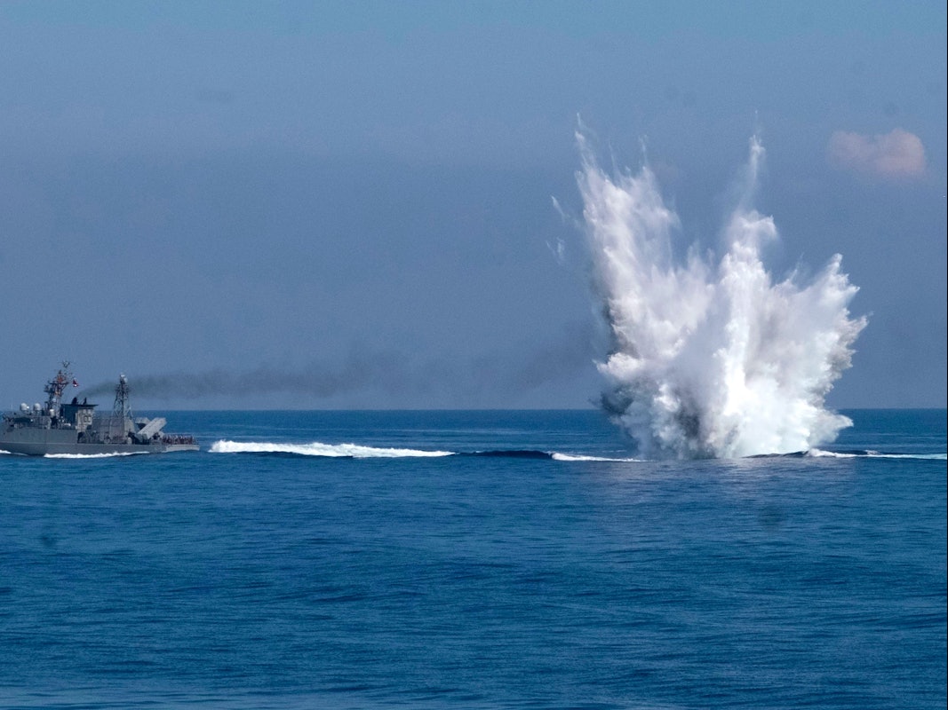 Ein Kriegsschiff aus Taiwan im Einsatz. Dieses Foto wurde am 26.Juli aufgenommen.