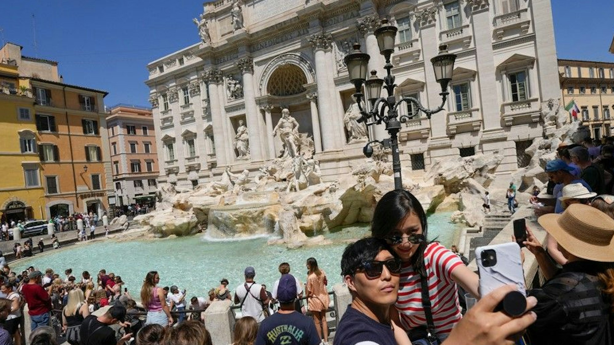 Der Trevi-Brunnen in Rom.