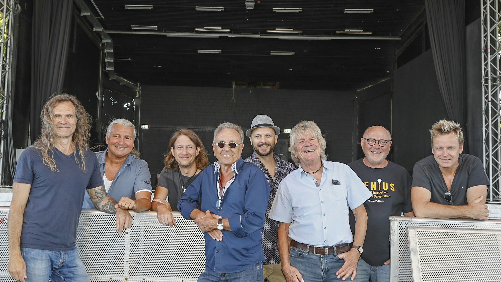 Die Bläck Fööss posieren für die Kameras