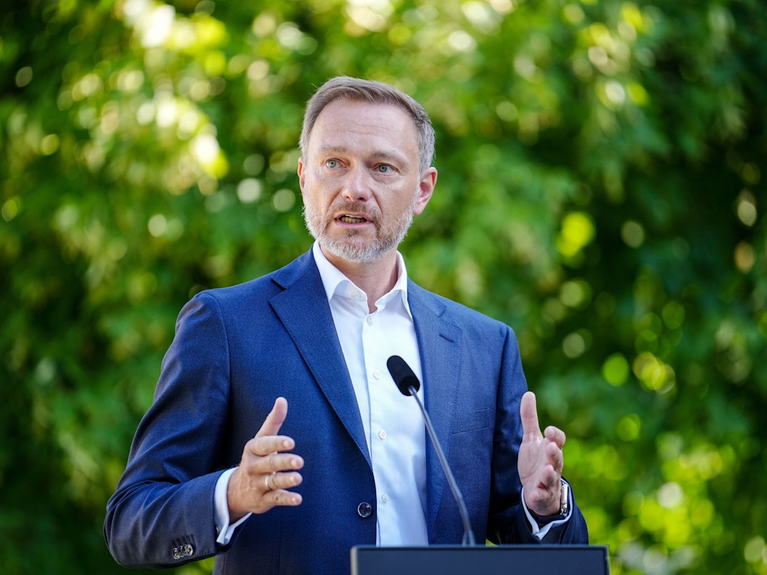 Christian Lindner (FDP), Bundesminister der Finanzen, gibt ein Pressestatement zu den Eckpunkten eines Inflationsausgleichsgesetzes.