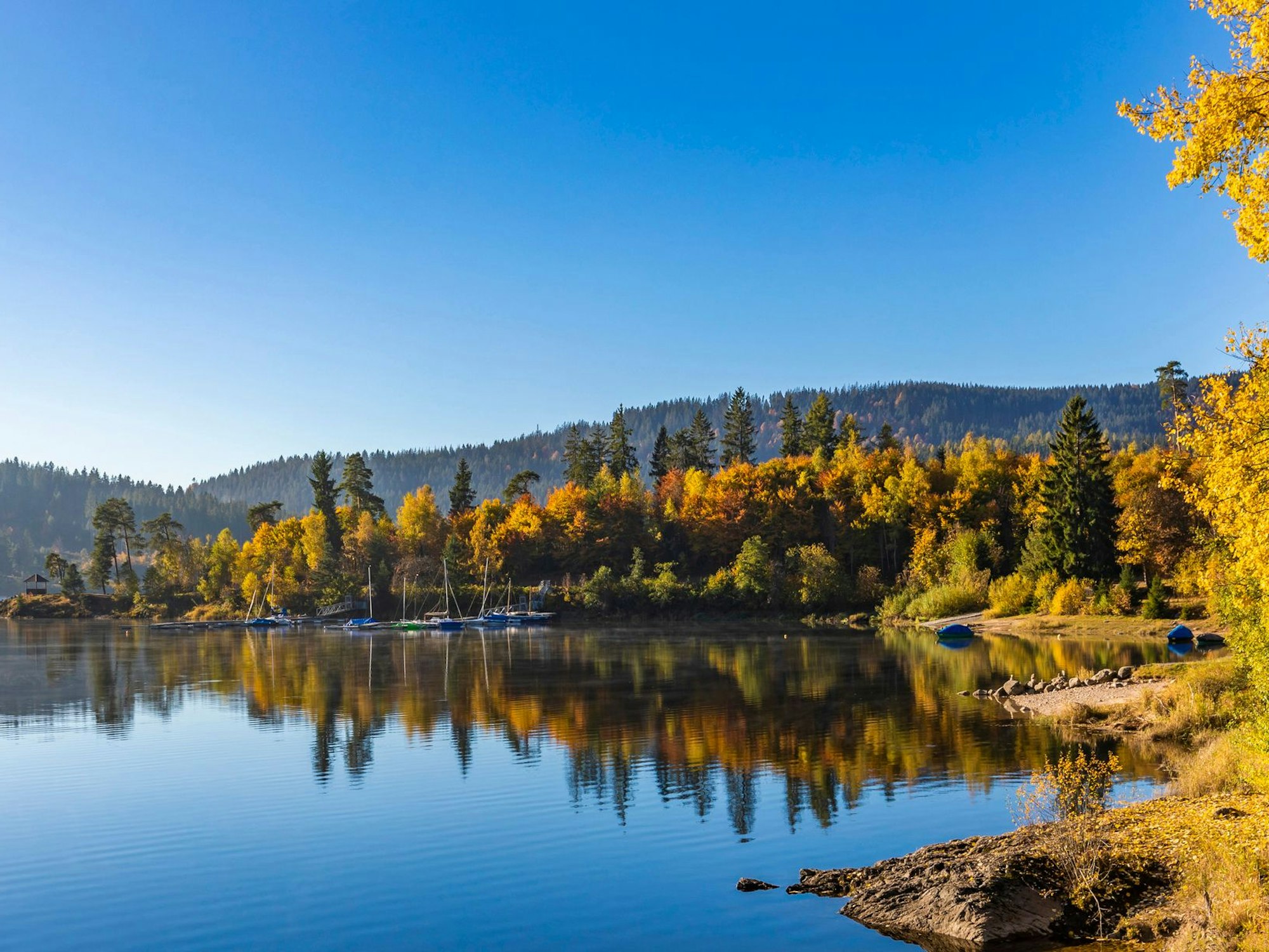 Der größte See im Schwarzwald ist der Schluchsee.