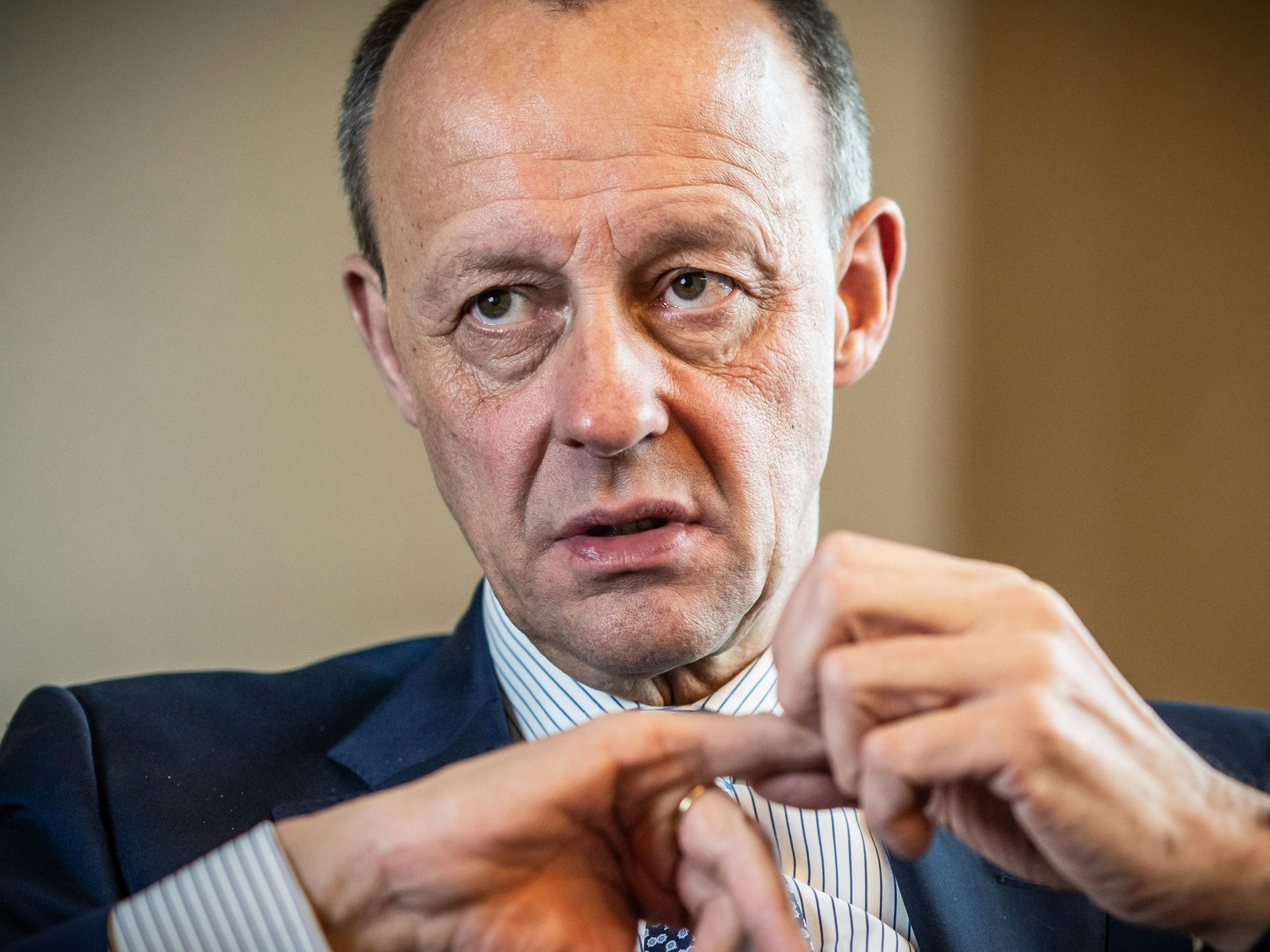 CDU-Chef Friedrich Merz, hier im Januar 2022, hat sich im Urlaub in Bayern das Schlüsselbein gebrochen.