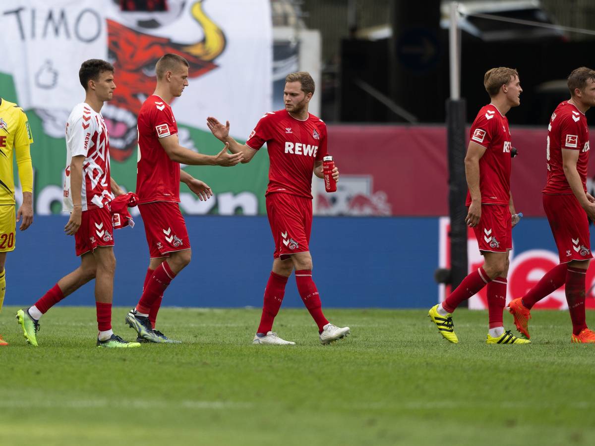 Die Profis des 1. FC Köln nach dem 2:2 bei RB Leipzig am 13. August 2022