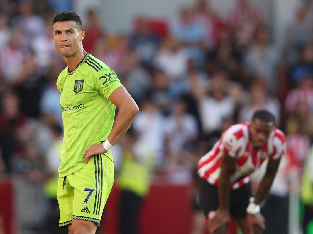 Cristiano Ronaldo nach der Pleite in Brentford.