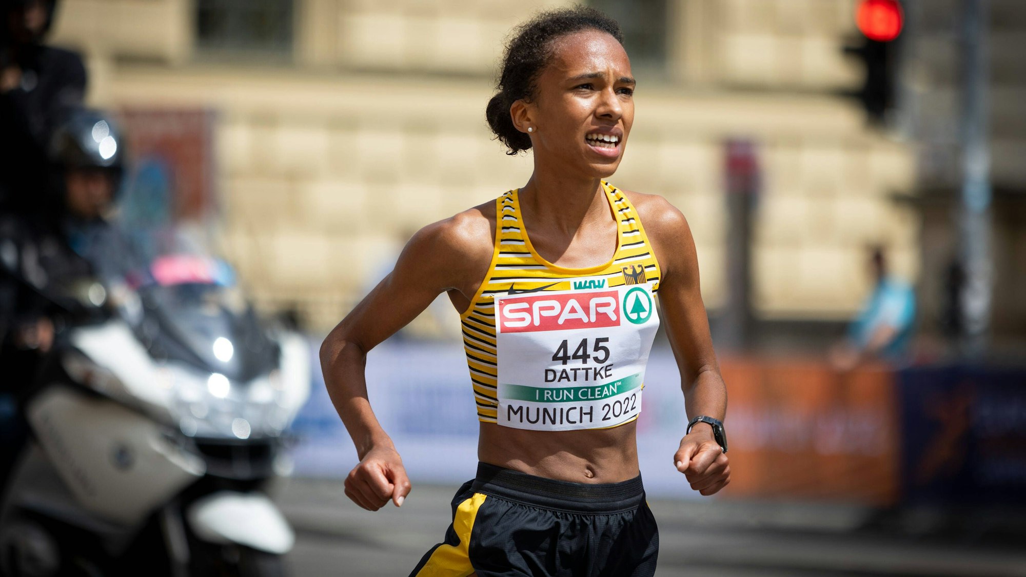 Miriam Dattke unterwegs auf den letzten Metern zum Ziel.