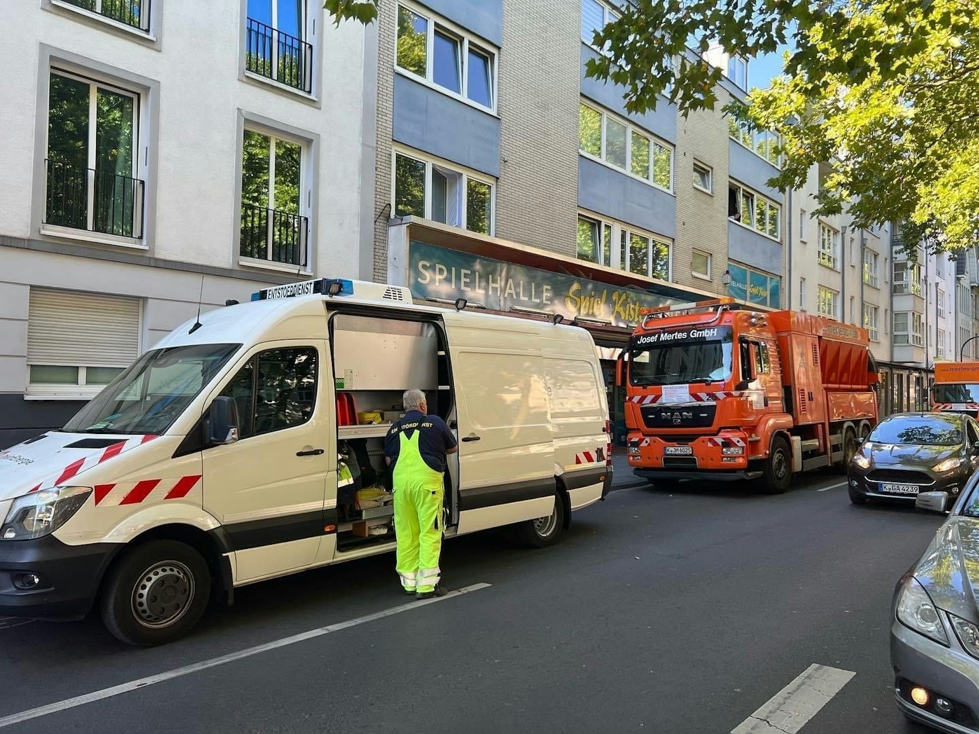 Wasserrohrbuch am 16. August auf der Luxemburger Straße