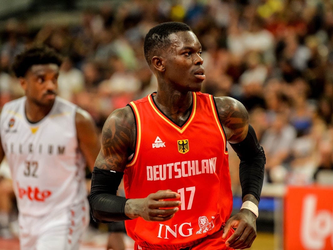 Dennis Schröder aus Deutschland während des Spiels.