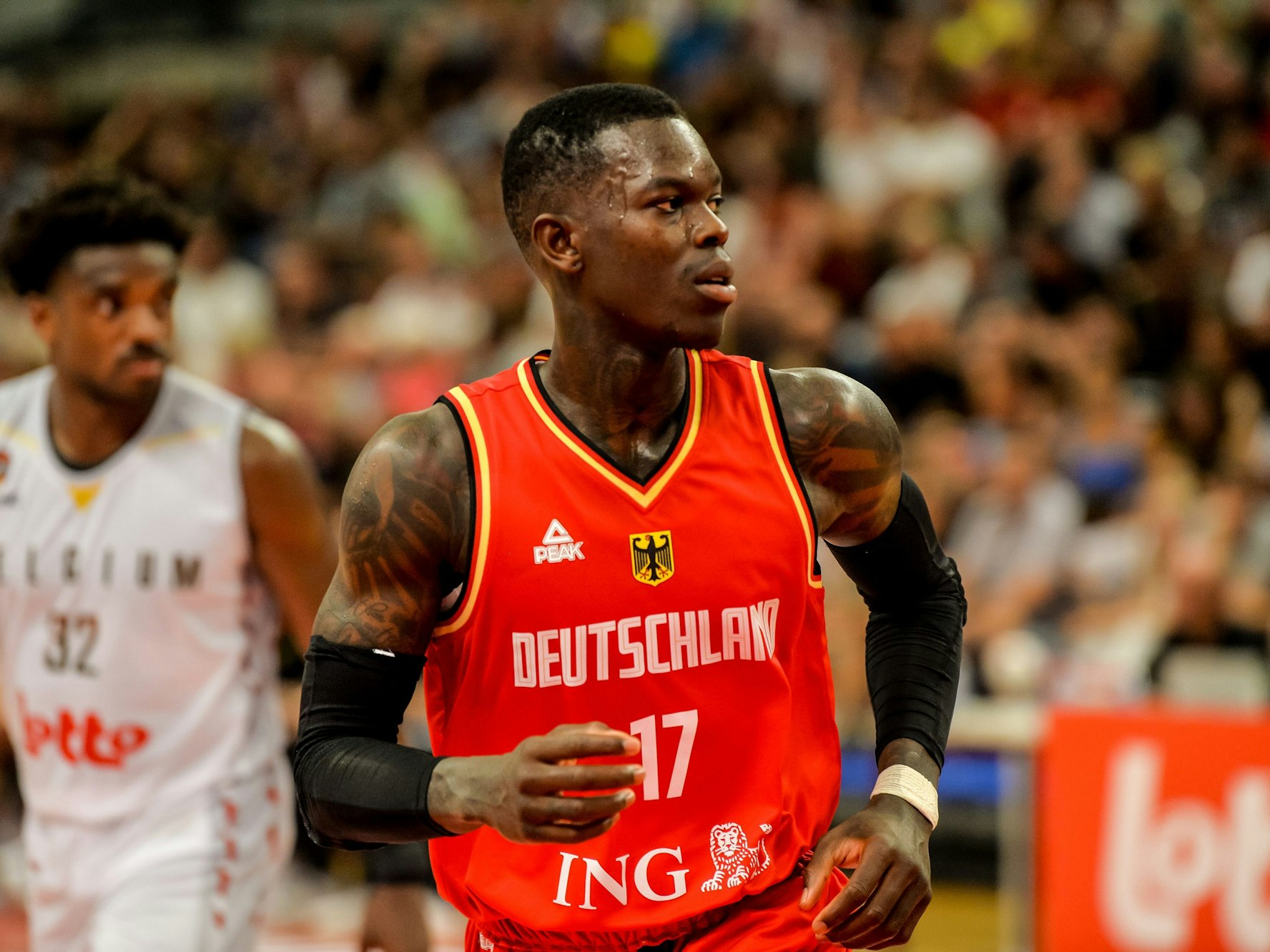 Dennis Schröder aus Deutschland während des Spiels.