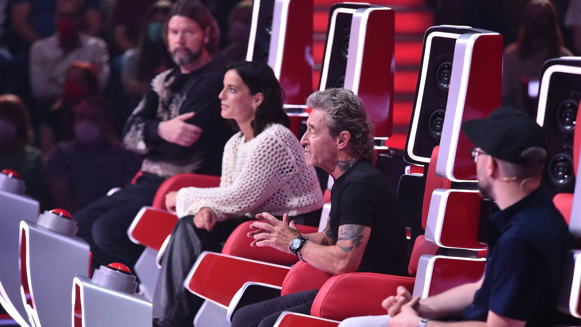 (v.l.n.r.) Rea Garvey; Stefanie Kloß; Peter Maffay; Mark Forster