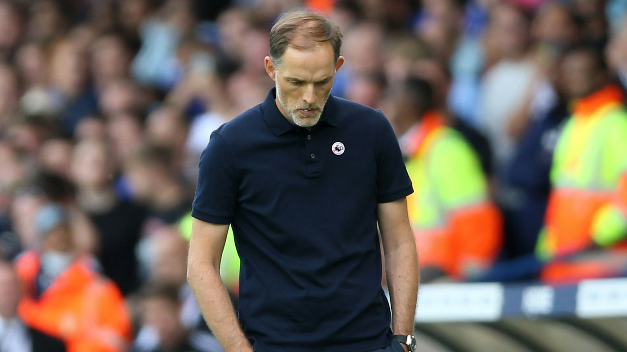 Thomas Tuchel, Trainer des FC Chelsea, lässt den Kopf hängen.