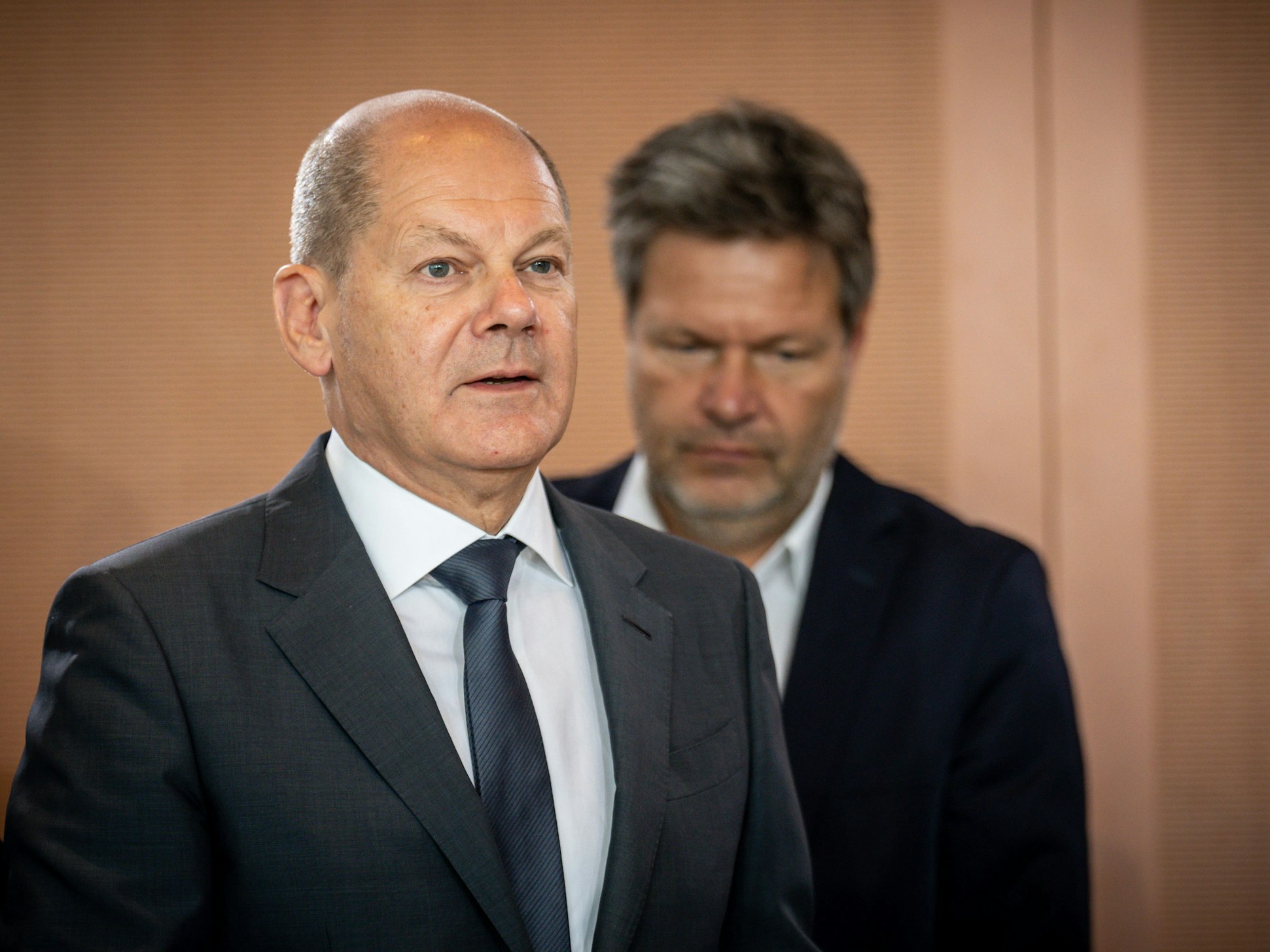 Bundeskanzler Olaf Scholz und Vizekanzler Robert Habeck.