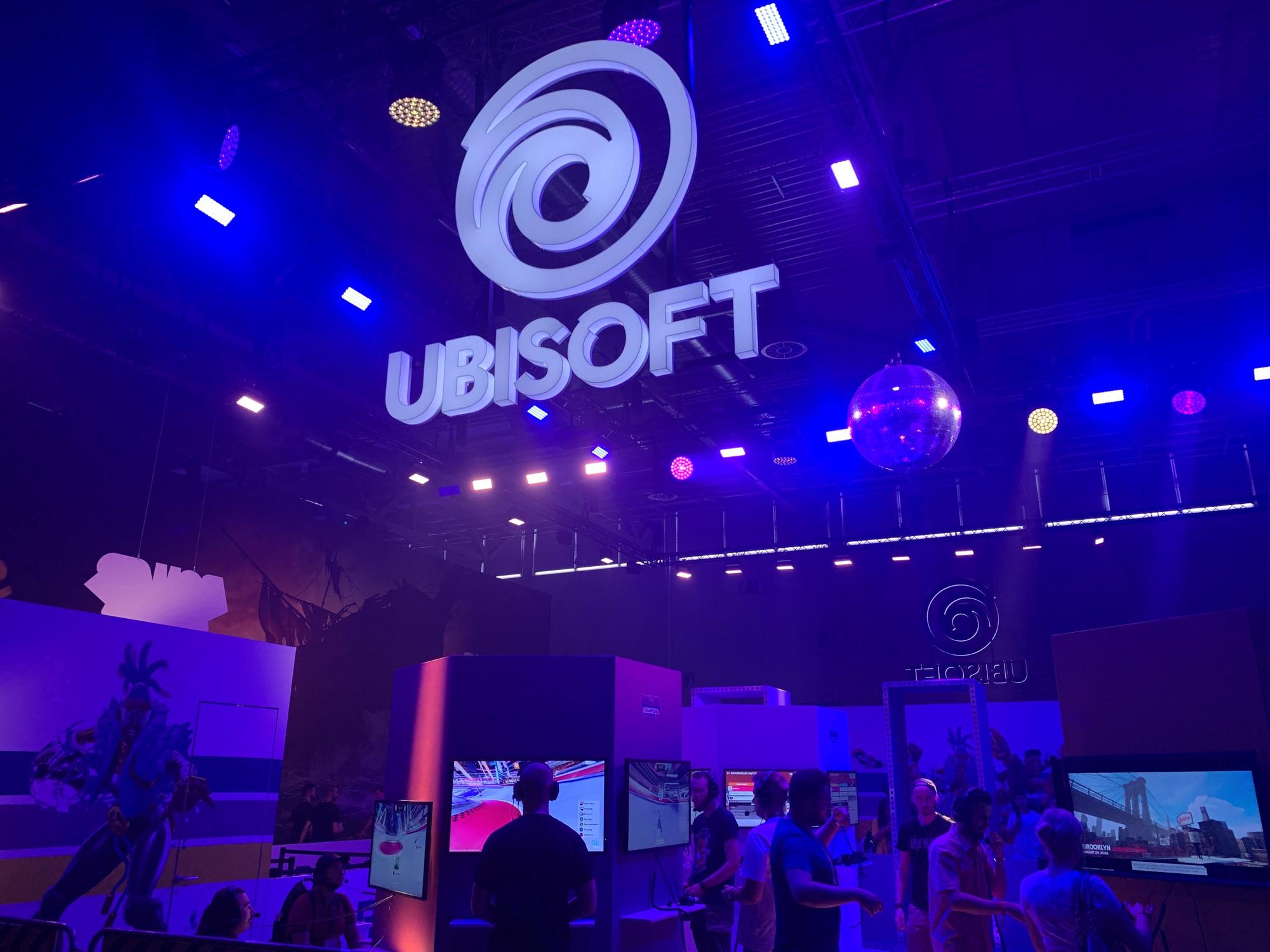 Der Stand von Videospielunternehmen Ubisoft auf der Gamescom 2022.