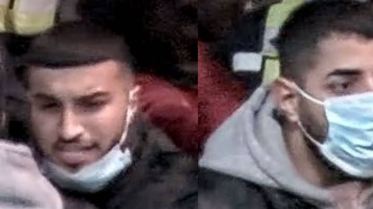 Das Foto zeigt zwei Männer, die zwei Mitarbeiter der Deutschen Bahn angegriffen haben sollen.