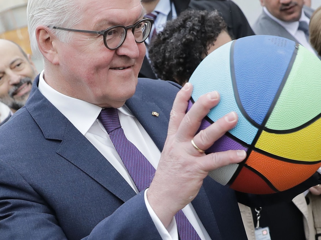 Bundespräsident Frank-Walter Steinmeier besucht die deutsch-arabische Al-Quds-Schule am 28.01.2018 in Amman (Jordanien).