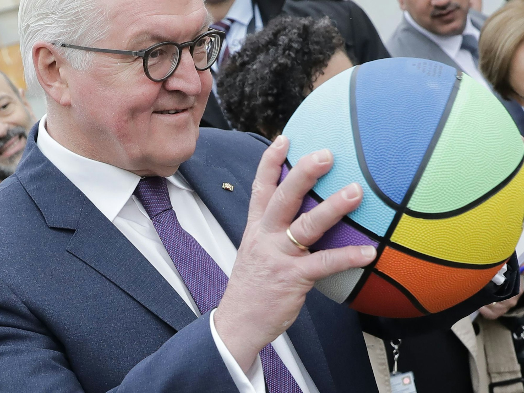Bundespräsident Frank-Walter Steinmeier besucht die deutsch-arabische Al-Quds-Schule am 28.01.2018 in Amman (Jordanien).