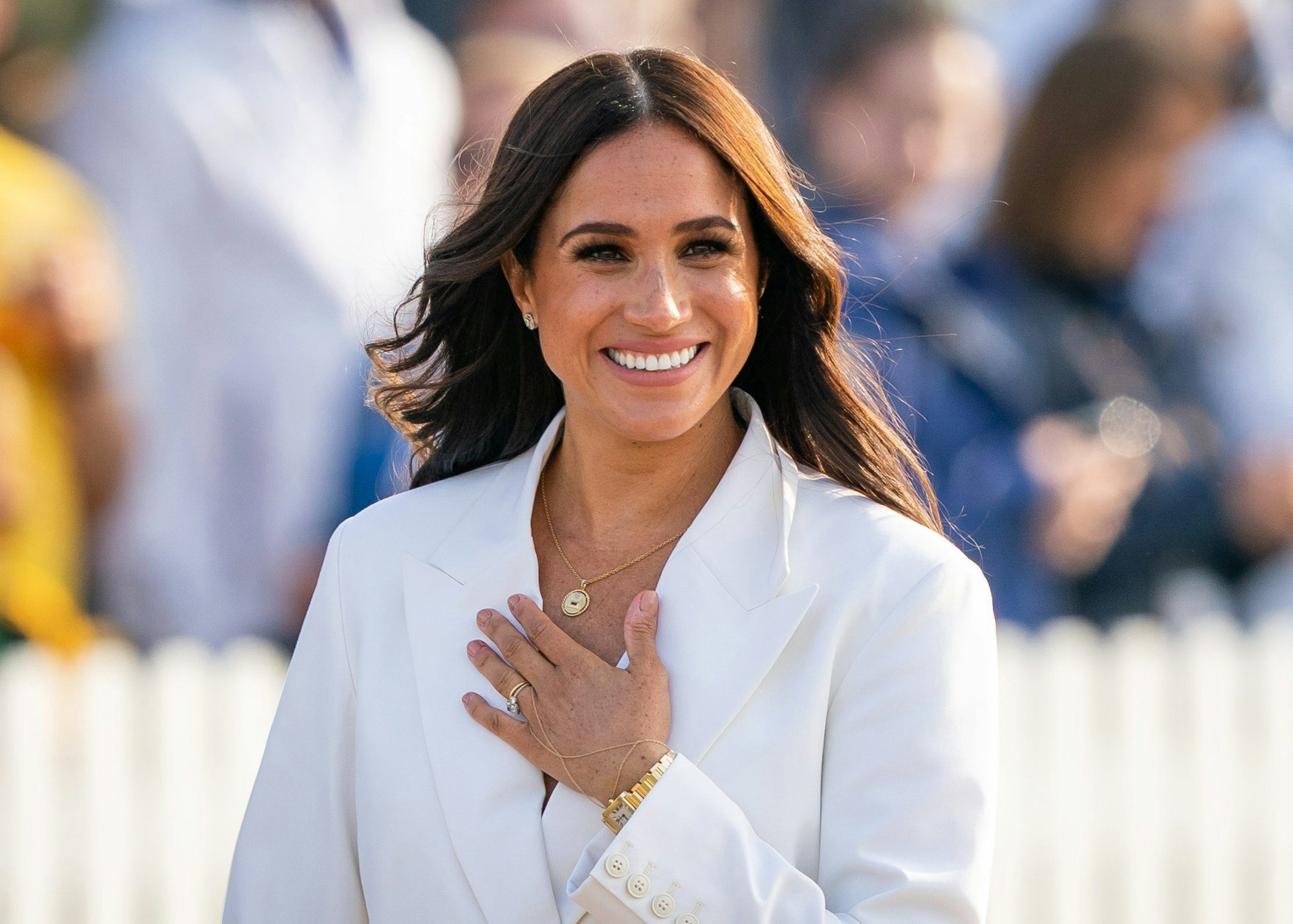 Meghan, Herzogin von Sussex, nimmt an einem Empfang der Stadt Den Haag und des niederländischen Verteidigungsministeriums anlässlich der bevorstehenden Invictus Games im Zuiderpark teil.