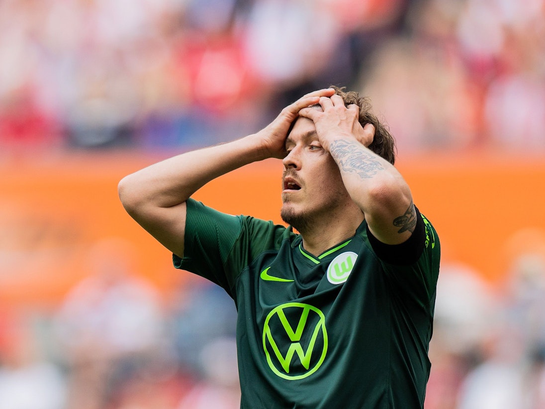 Wolfsburgs Max Kruse ärgert sich nach einer vergebenen Chance.