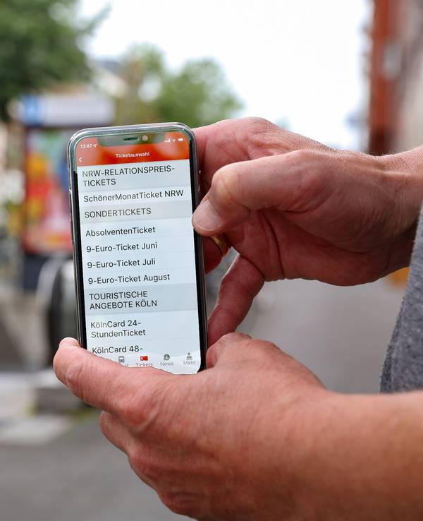 Das 9-Euro-Ticket auf der KVB-App.