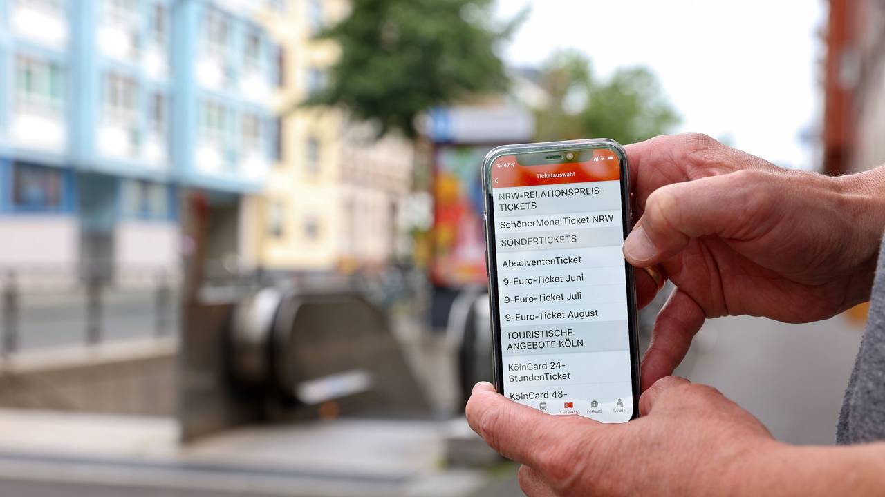 Das 9-Euro-Ticket auf der KVB-App.