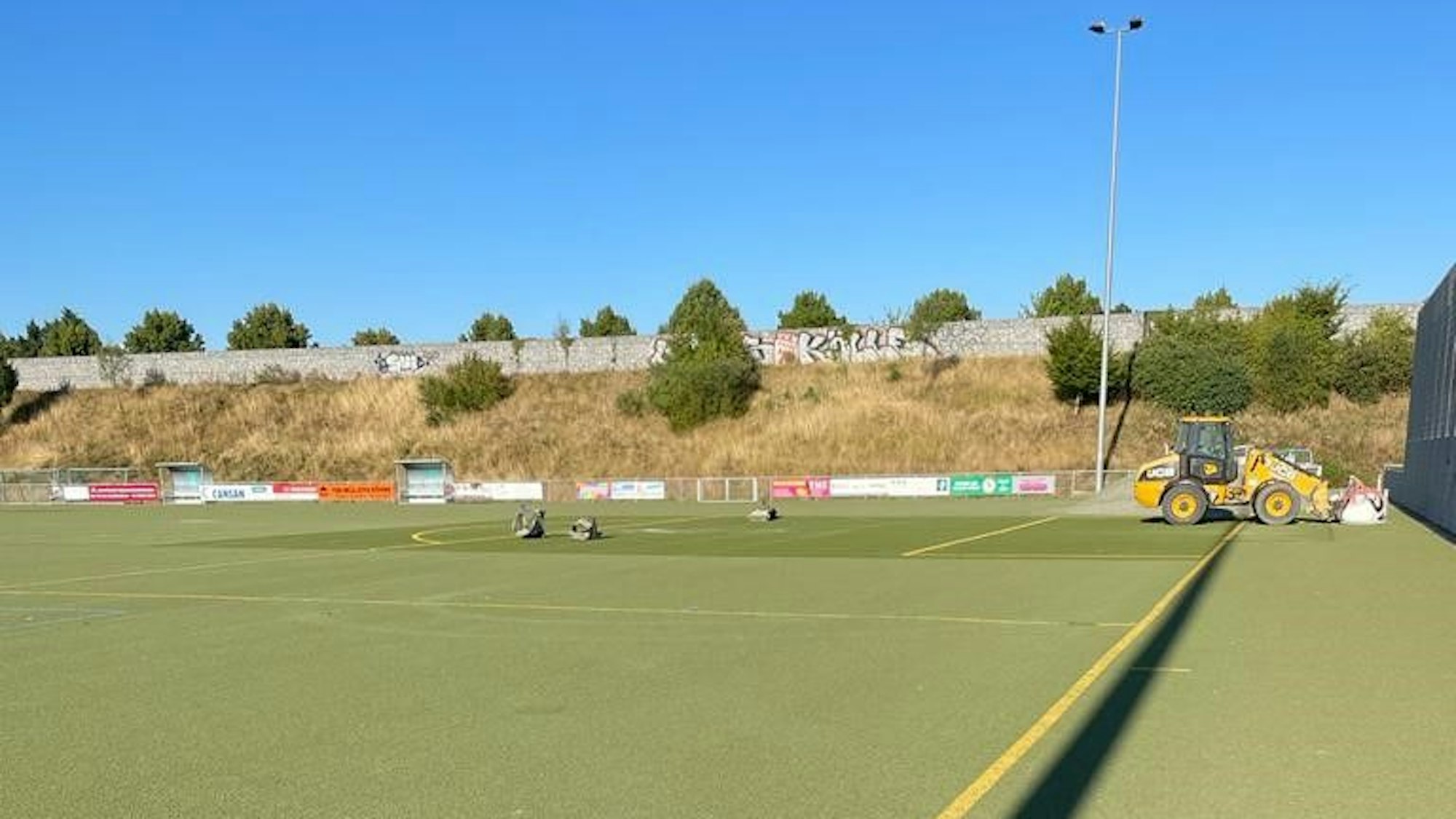 Die Bezirkssportanlage in Rodenkirchen wrd aktuell saniert.