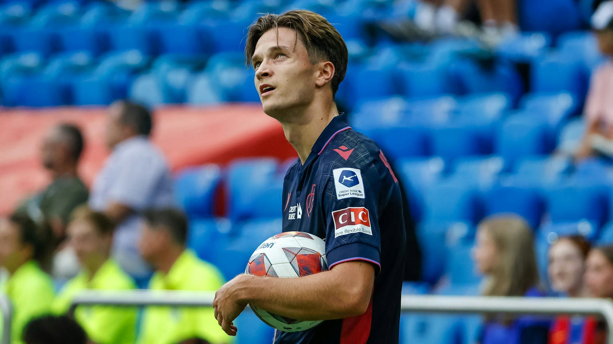 Noah Katterbach ist vom 1. FC Köln an den FC Basel ausgeliehen, hier am 14. August 2022 im Spiel gegen den FC Lugano.