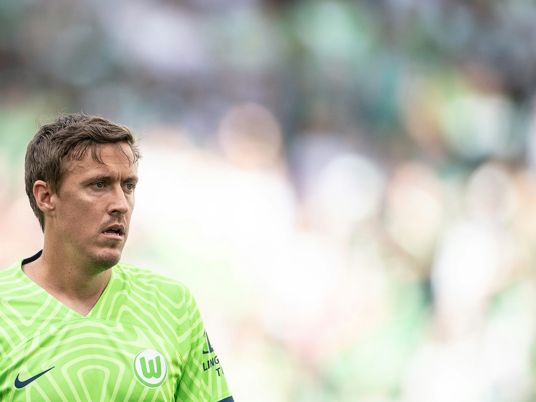 Max Kruse im Trikot des VfL Wolfsburg im Spiel gegen Werder Bremen.