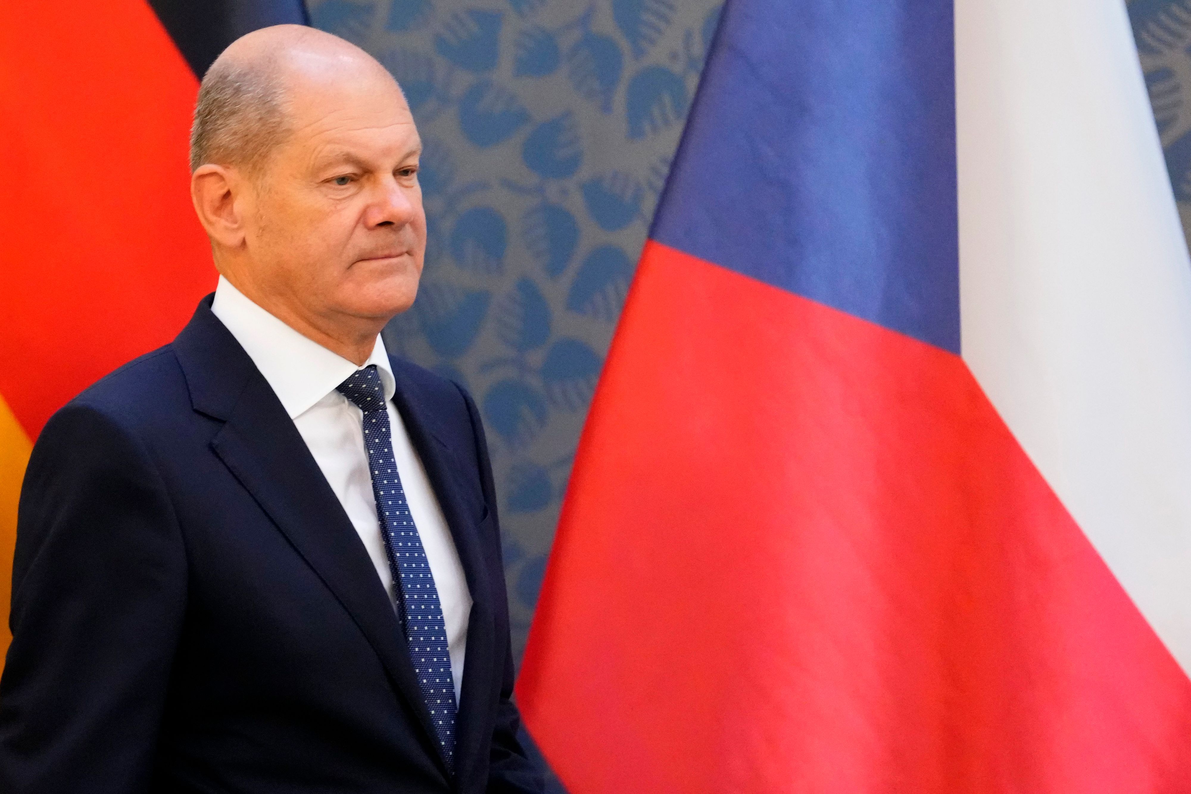 Olaf Scholz bei dem Treffen in Prag am 28. August.