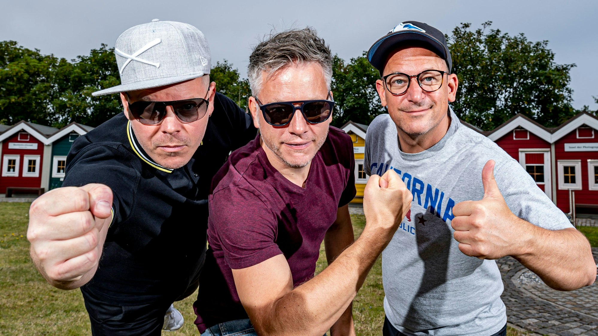 Die Hip-Hop-Band Fettes Brot auf Helgoland.
