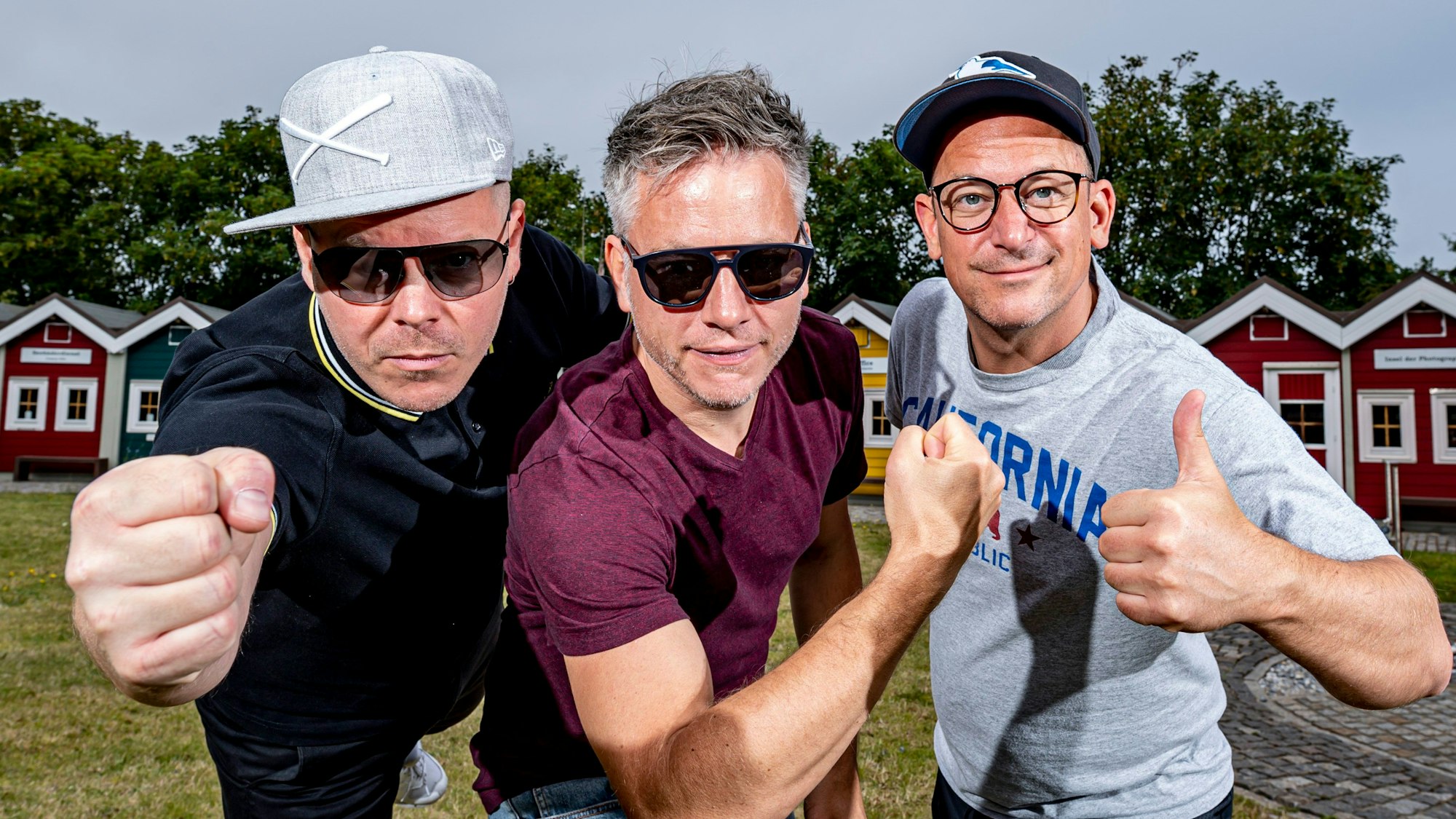 Die Hip-Hop-Band Fettes Brot auf Helgoland.