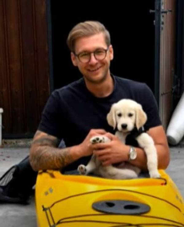 Fabian Esser aus Zülpich (NRW) mit seinem Hund. Der Mann wurde in den Niederlanden getötet.