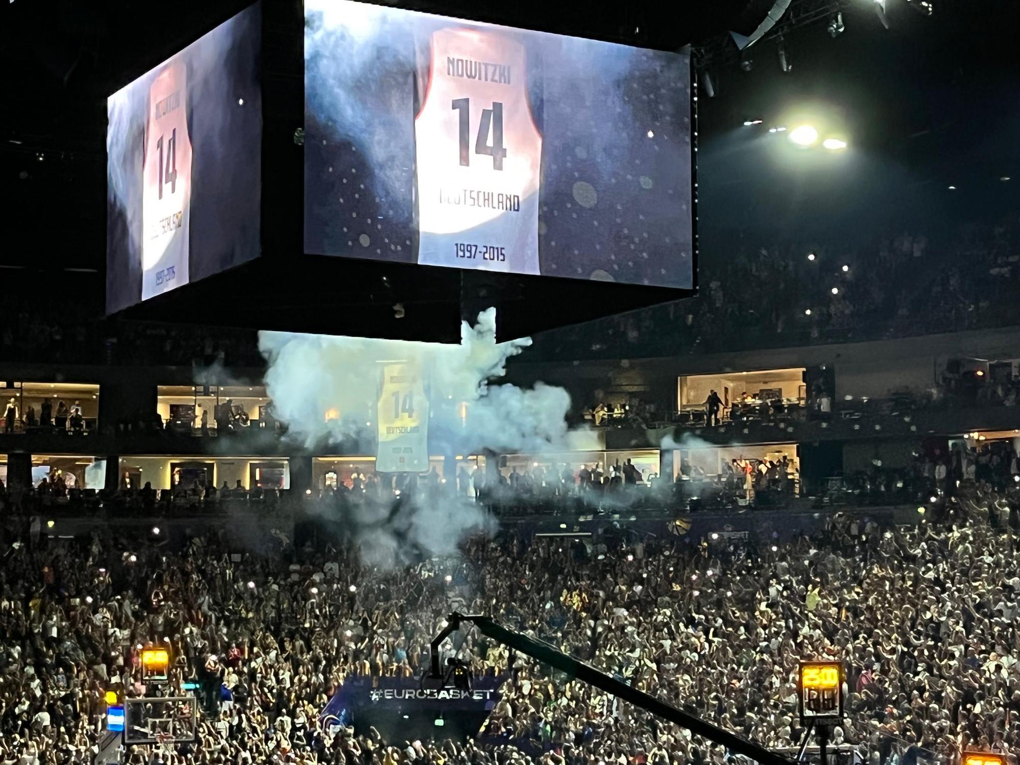EM-Auftakt in der Lanxess-Arena mit Retirement-Zeremonie für Dirk Nowitzki.