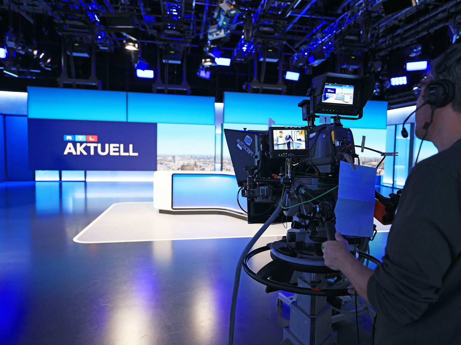 Blick ins neue Studio von RTL in Köln.