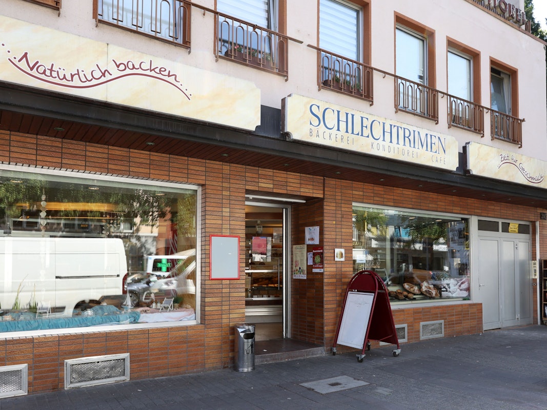 Die Bäckerei Schlechtrimen in Kalk von außen.