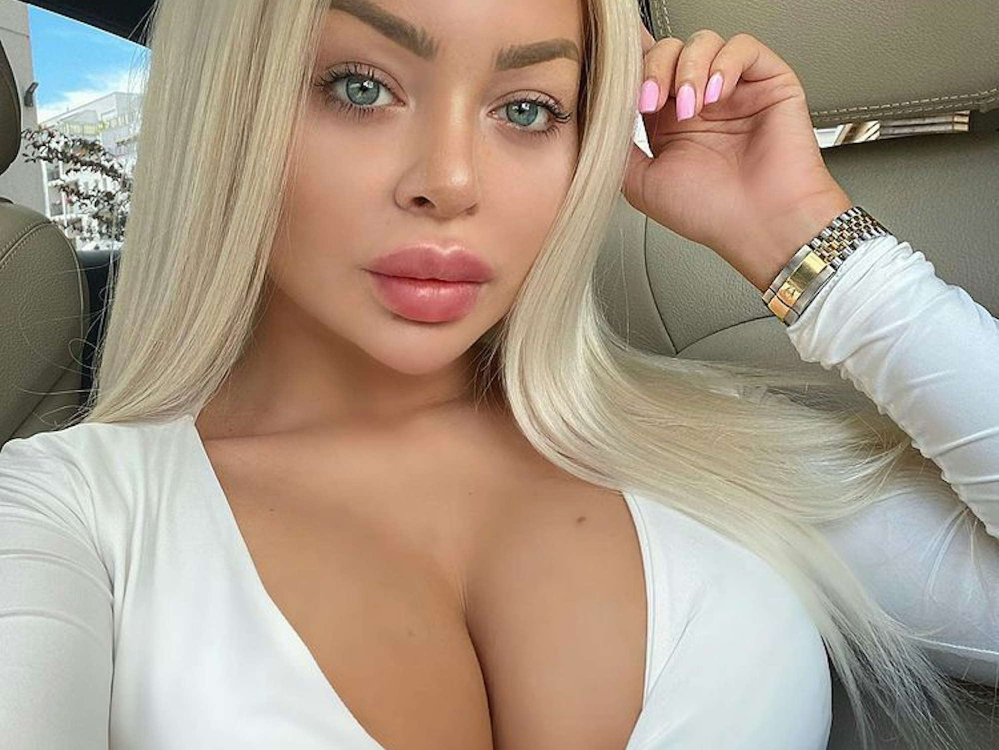 Sängerin Katja Krasavice, hier auf einem Instagram-Selfie.