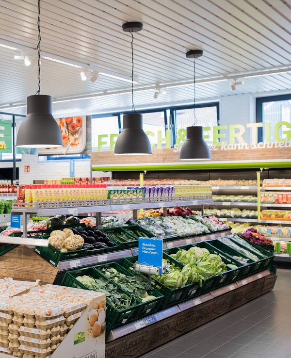 Aldi Nord hat mehrmals in seiner Geschichte die Filialkonzepte verändert, wie hier 2017 das „Aldi Nord Instore Konzept“. Nun soll die Obst- und Gemüseabteilung umziehen.