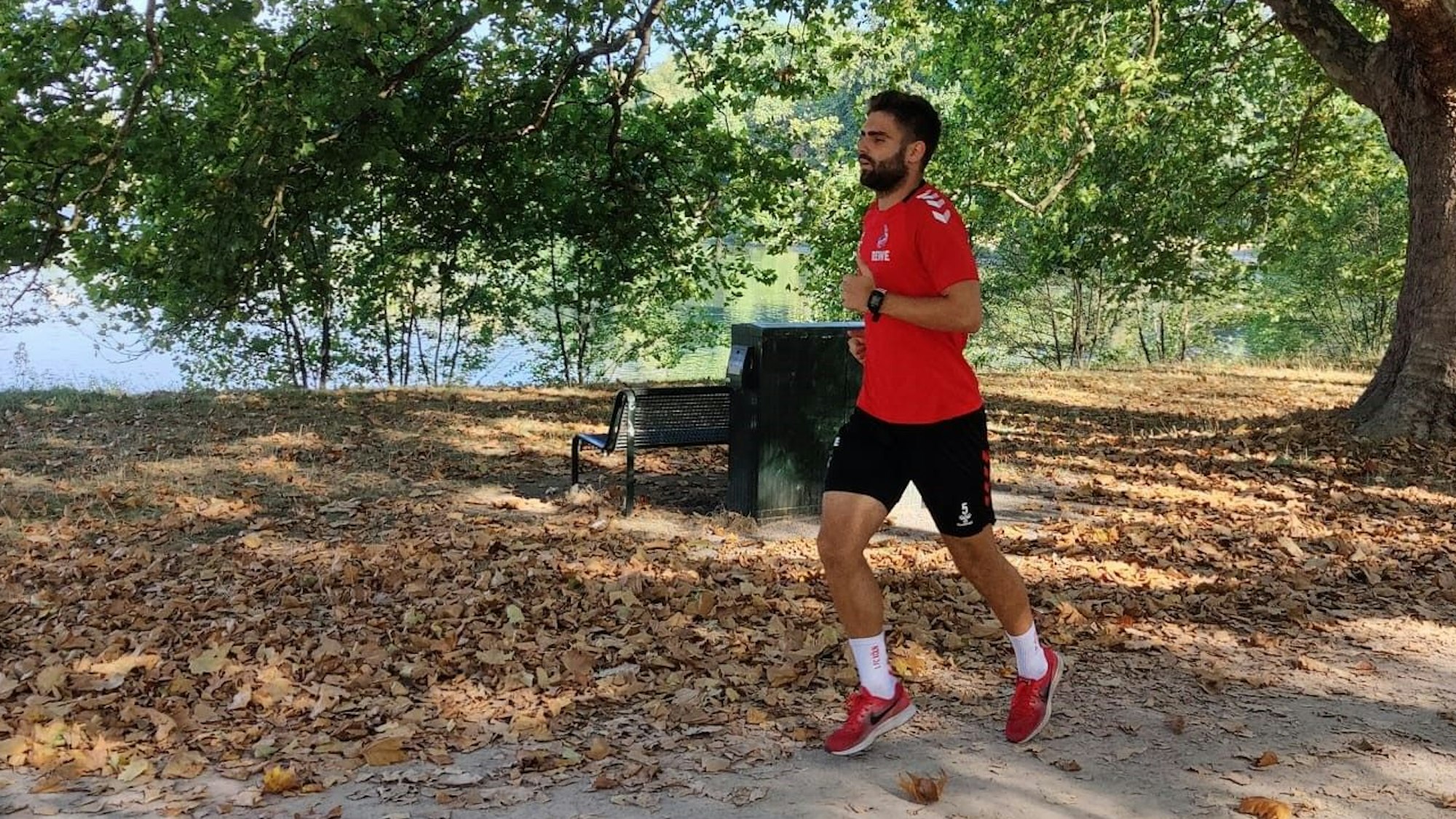 Nikola Soldo drehte am Montag (5. September 2022) eine Laufrunde durch den Grüngürtel.