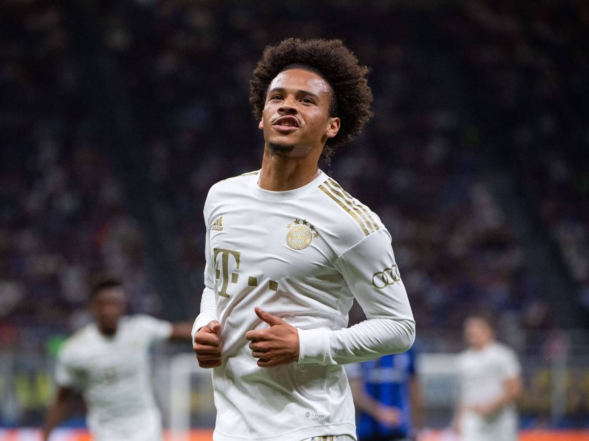 Leroy Sané bejubelt sein Tor ind er Champions League gegen Inter Mailand