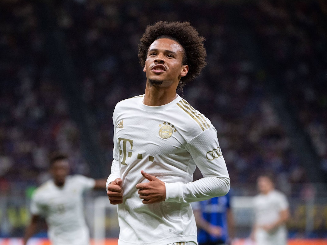 Leroy Sané bejubelt sein Tor ind er Champions League gegen Inter Mailand