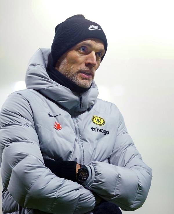 Thomas Tuchel, Ex-Trainer des FC Chelsea, steht an der Seitenlinie.