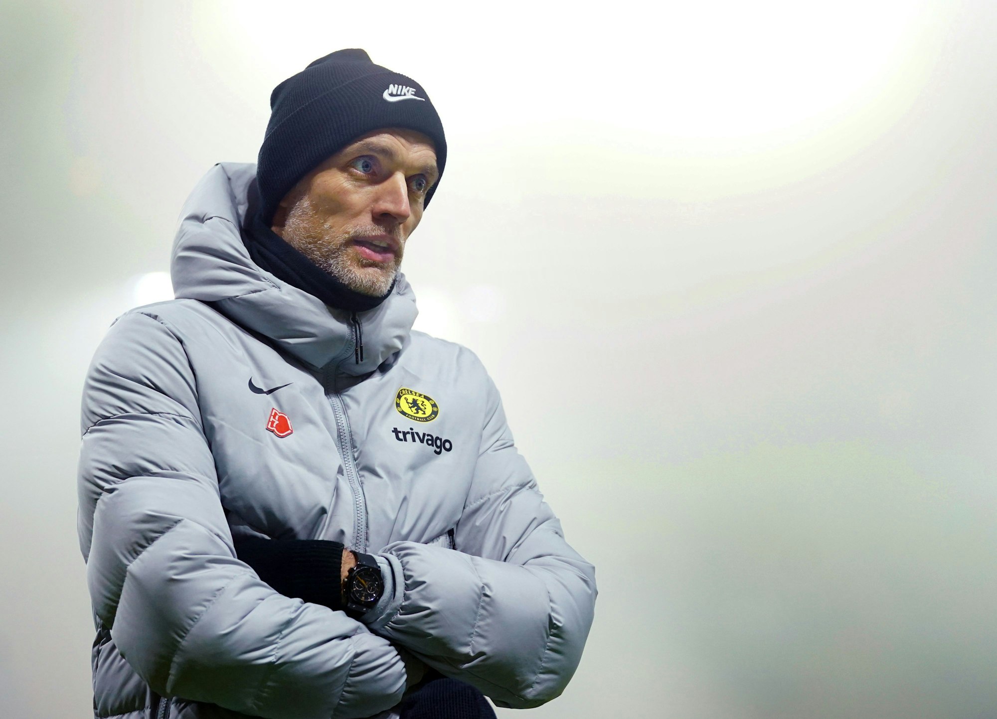 Thomas Tuchel, Ex-Trainer des FC Chelsea, steht an der Seitenlinie.