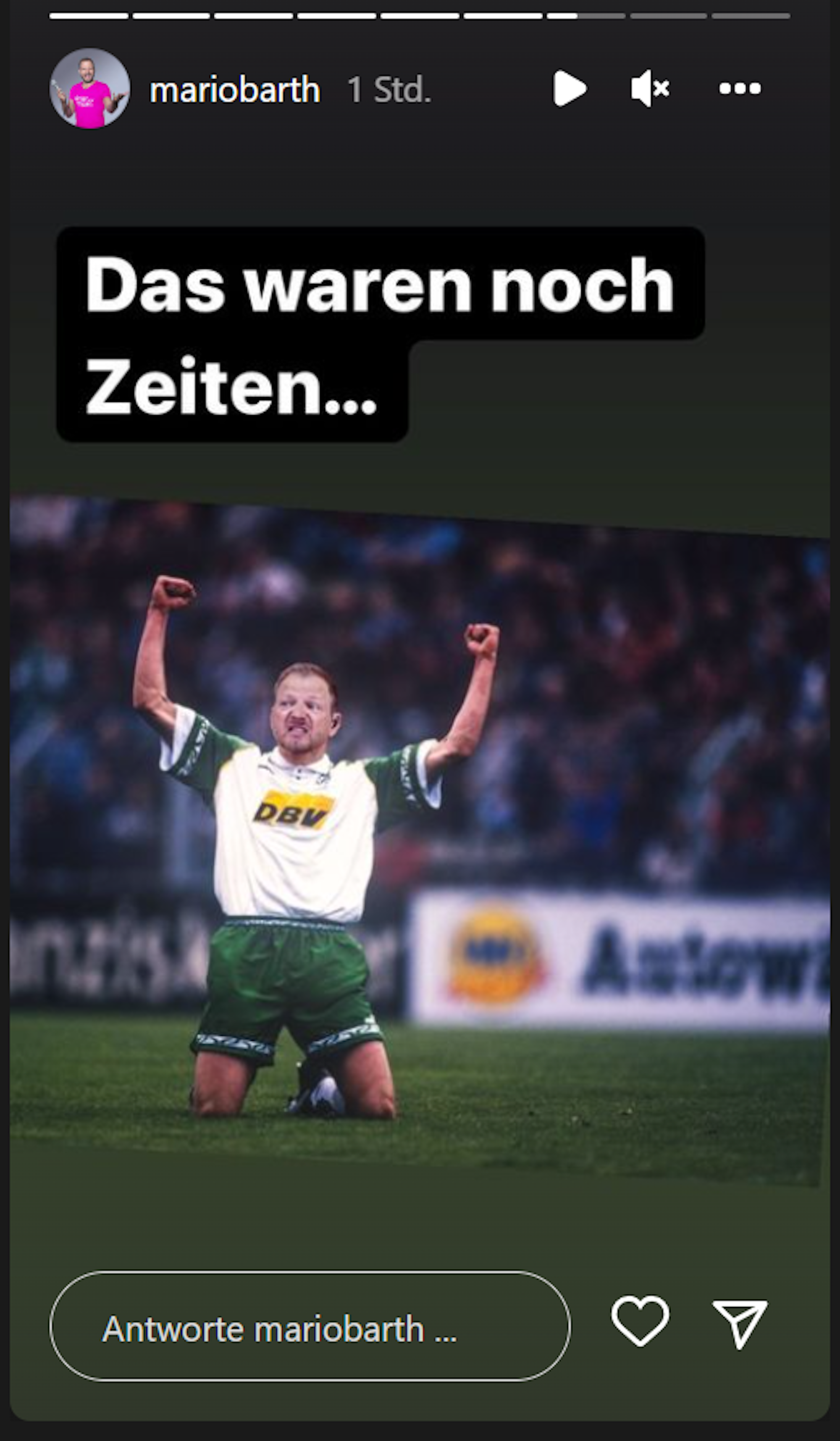 Mario Barth photoshopt seinen Kopf auf ein Foto des Ex-Profi-Fußballers Mario Basler.