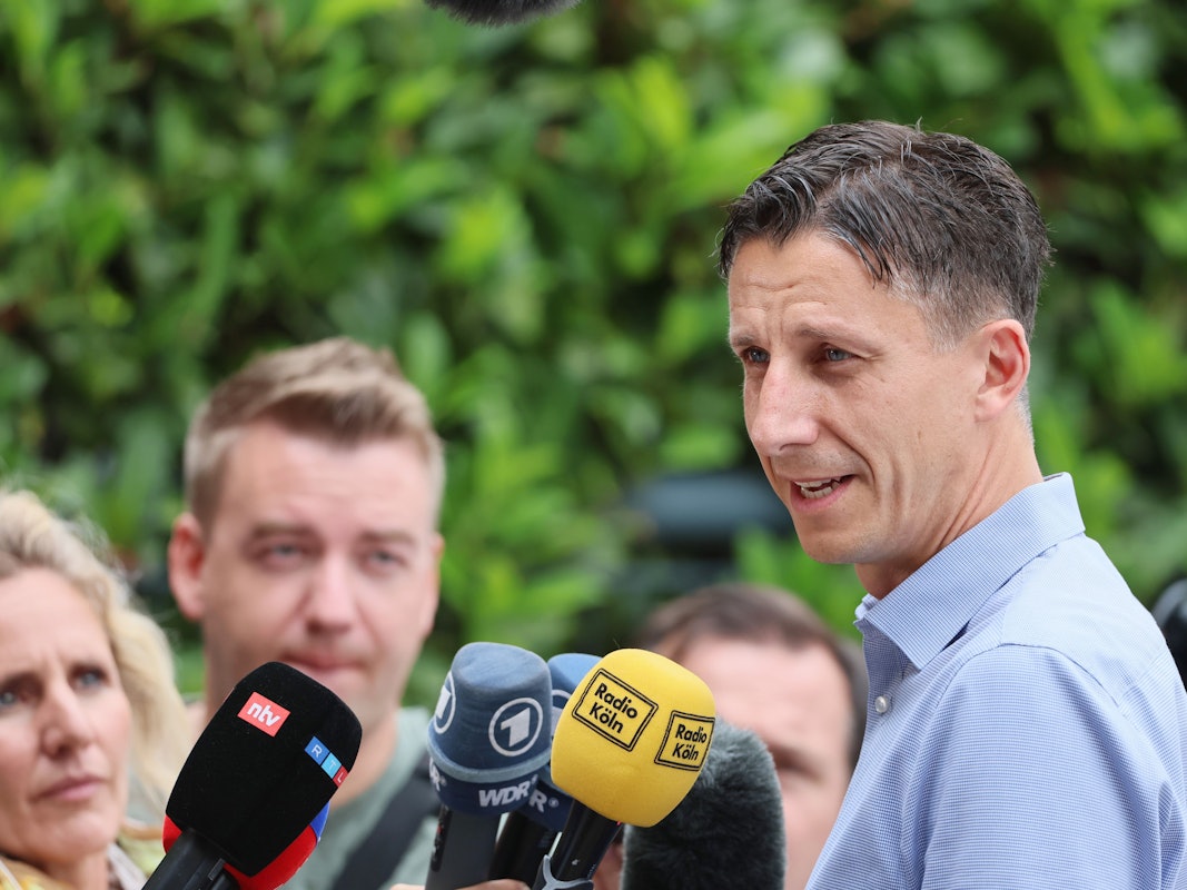 1. FC Köln, Christian Keller (1. FC Köln) in der Medienrunde.