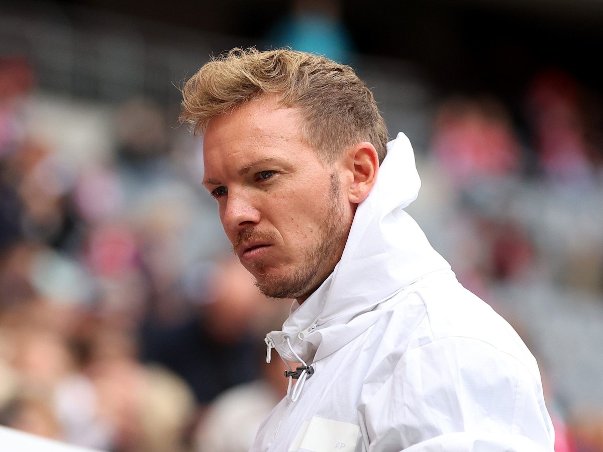 Bayern-Coach Julian Nagelsmann im Spiel gegen Stuttgart in der Bundesliga.