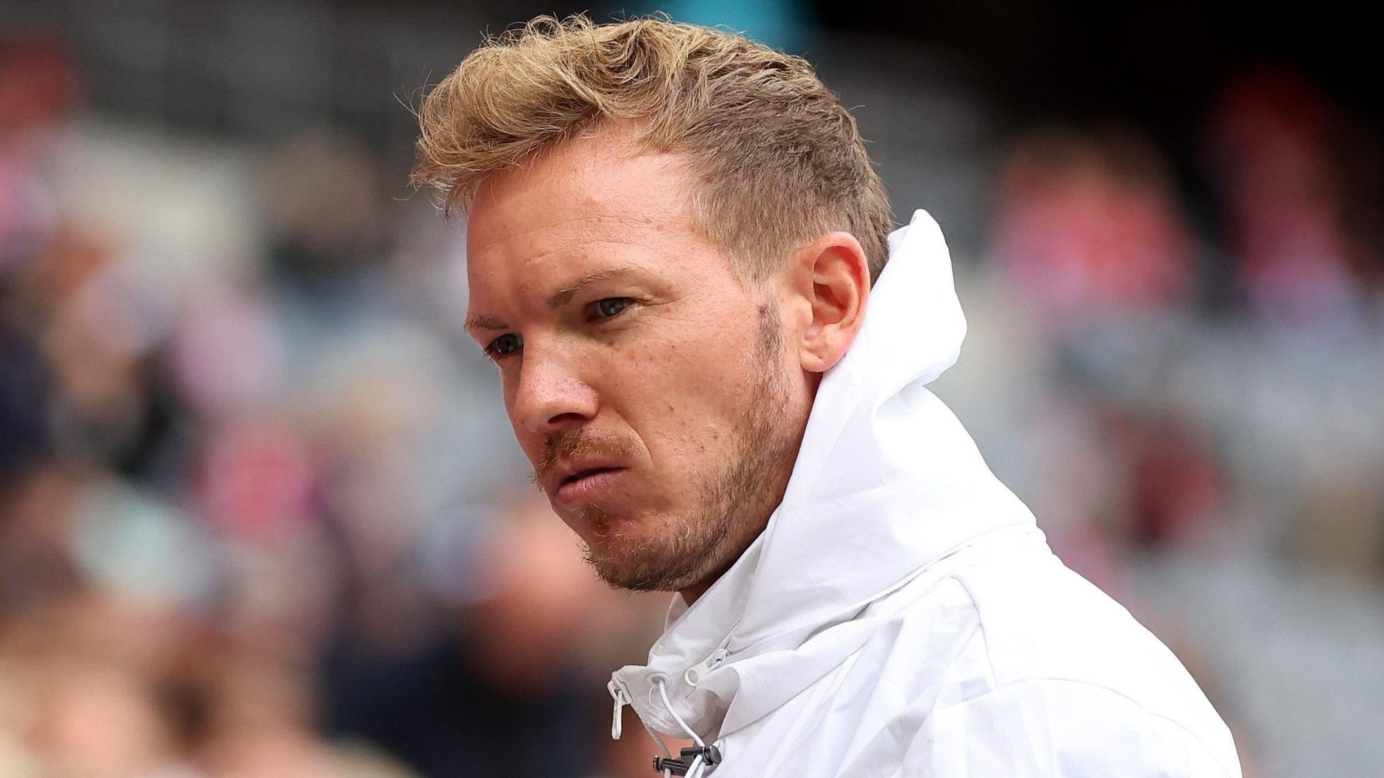 Bayern-Coach Julian Nagelsmann im Spiel gegen Stuttgart in der Bundesliga.
