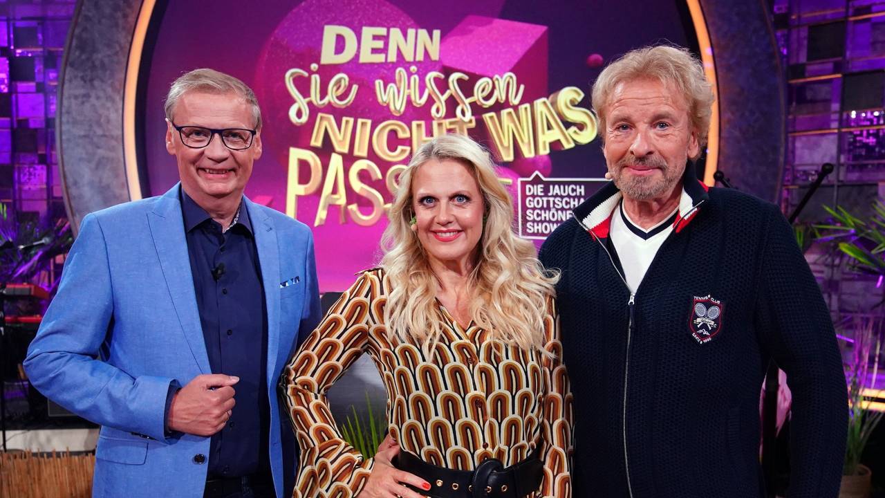 Günther Jauch (l.), Barbara Schöneberger und Thomas Gottschalk. (Archivfoto)