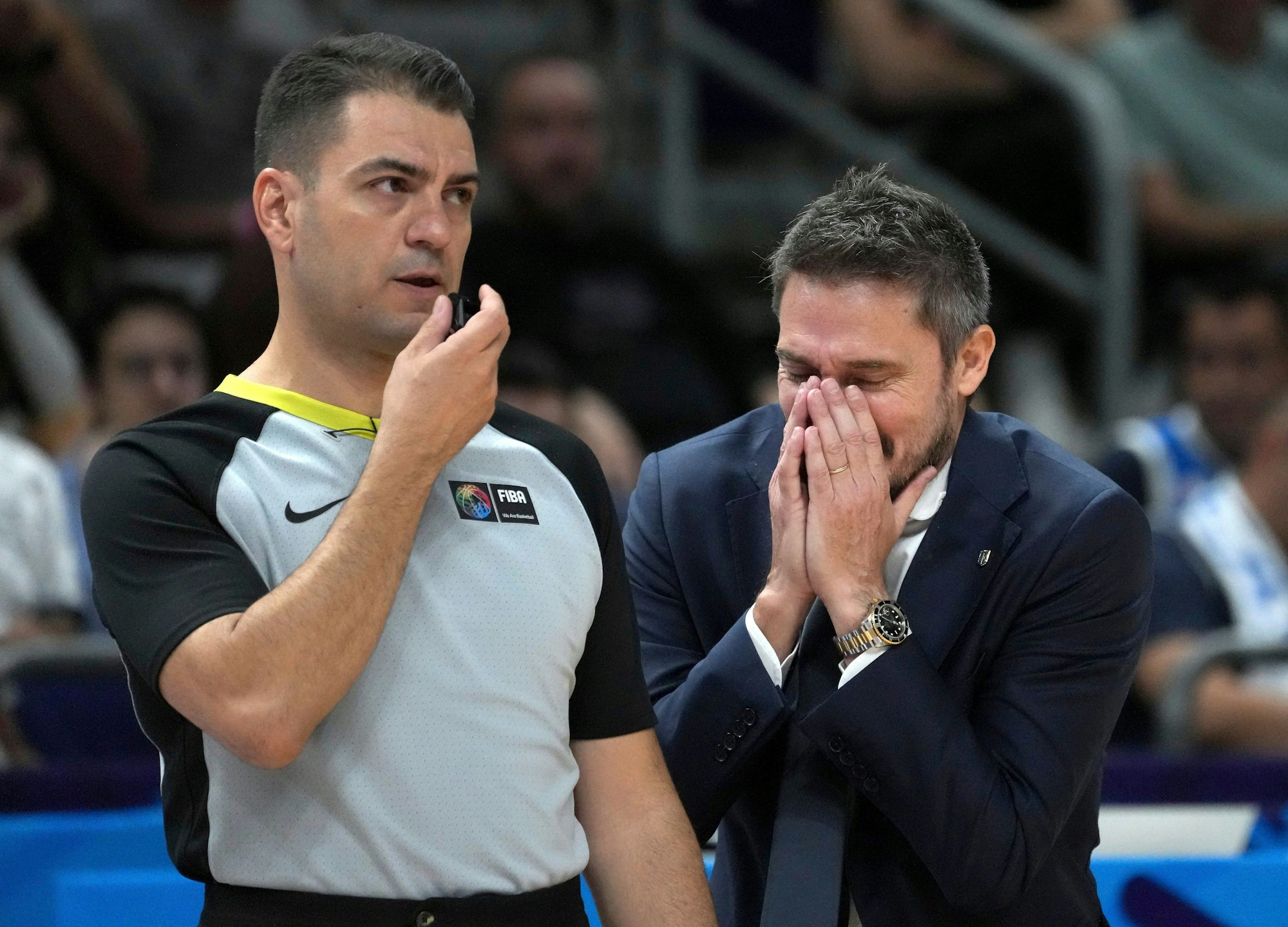 Gianmarco Pozzecco beim Spiel Italien gegen Serbien