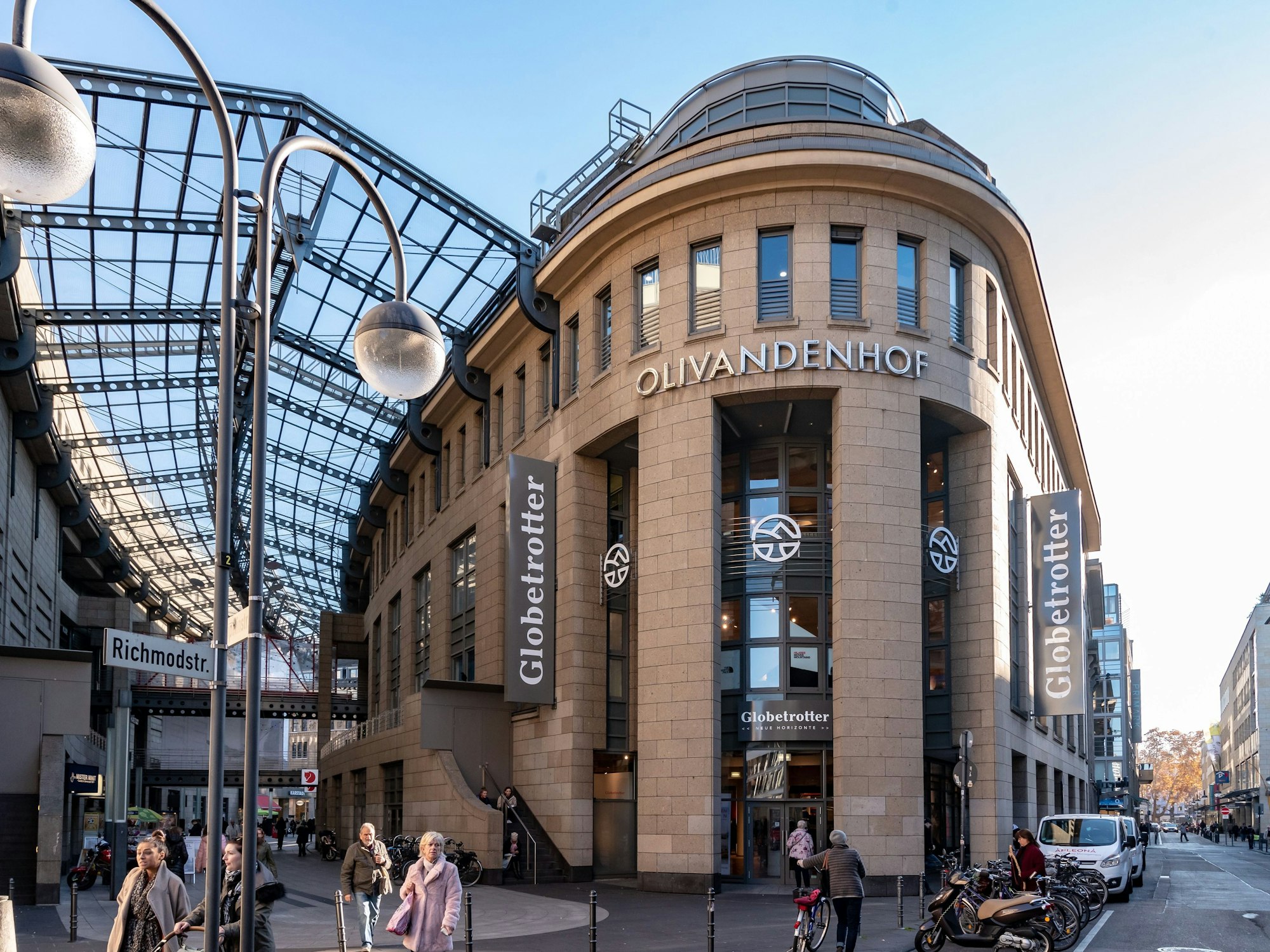 Der Globetrotter im Olivandenhof – hier eine Außenansicht.