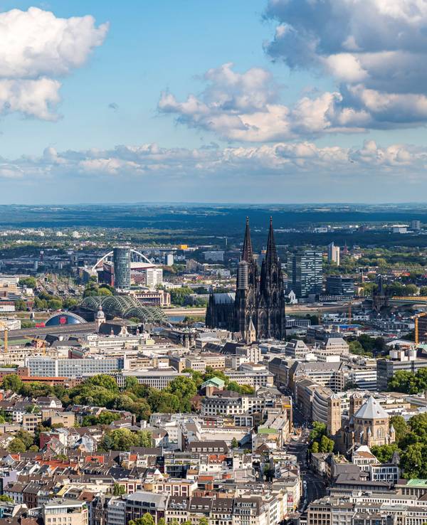 Stadtpanorama von der Plattform des Colonius